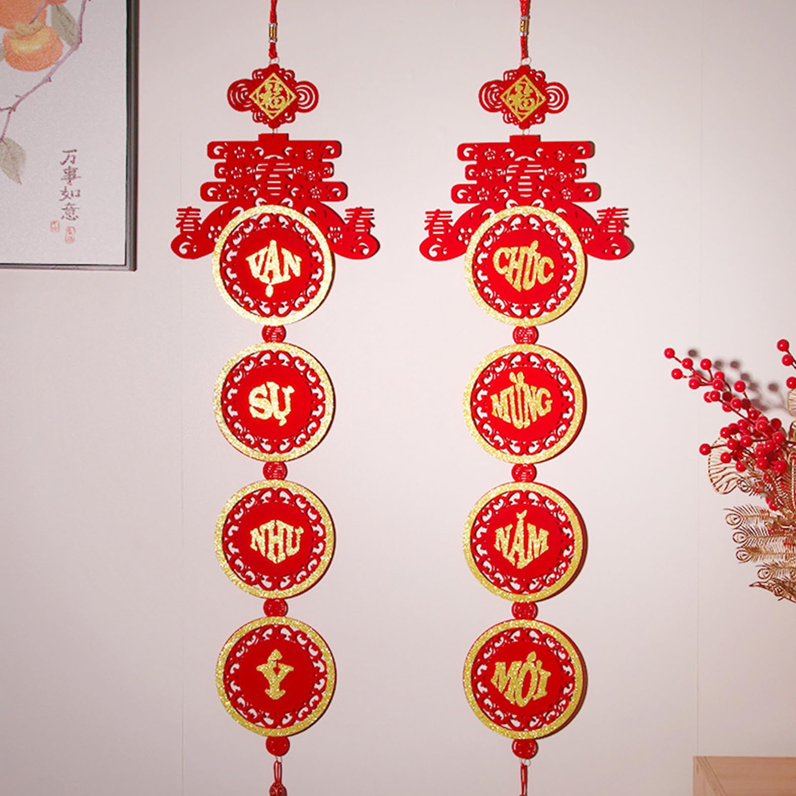 Amazon.co.jp: 2024ベトナム正月飾り、 旧正吊り下げ飾り 、テト